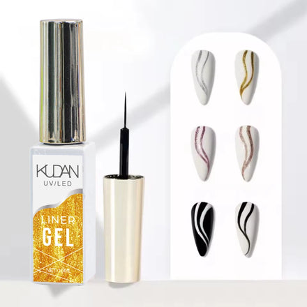 Hot Sale 5ML High Mirror Chrome Effect Gel Paint Silver Gold Gel Liner for Nail Art DIY Decoration Free Sample