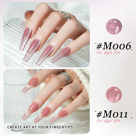 Kudan Cat's Eye Gel Pen High Quality Easy to Apply Magnetic Cat's Eye Gel Nail Pen Nail Art Gel with Brush