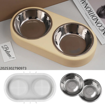 Gypsum Cement Pet cat Dog Food Bowl Silicone Mold Suitable for DIY Dog Bowl cat Bowl Mold Household Items