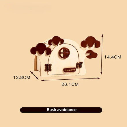 Hot Selling Natural Solid Wood Luxury Large Space Hamster Hide