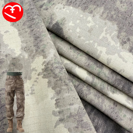 Manufacturers TC 50% Polyester 50% Cotton Dutch Jungle Camouflage Blended Waterproof Ripstop for Tactical Outdoor Clothing Bag