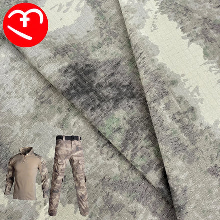 TC 80% Poly 20% Cotton Grey Jungle Camouflage Blended Waterproof Ripstop for Tactical Outdoor Clothing Coat Pants Tent Bag