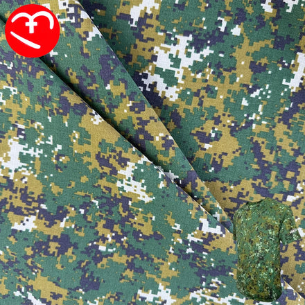 TC 50% Polyester 50% Cotton Blended Jungle Camouflage Fabric Waterproof Fabric Iraq Saudi Arabia Camouflage for Tent Bag Cover