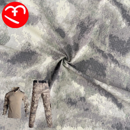 Yilian Manufacturers TC65% Poly 35 Cotton Dutch Jungle Camouflage Blended Waterproof Ripstop for Tactical Outdoor Clothing