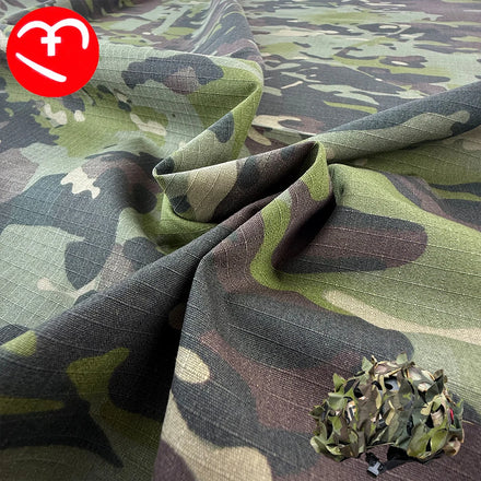American CP Jungle Camouflage Polyester Cotton Plaid Fabric TC80/20 Breathable Wear-Resistant for Tactical Clothing Pants