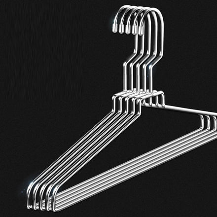 Wholesale Bulk Custom Dry Clothing Metal Wire Hangers Glossy Stainless Steel Shirt Hangers for Wardrobe