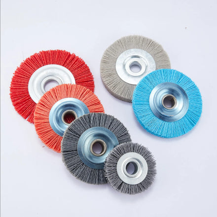 Durable Nylon Wheels Brush Copper Centers Industrial Polishing Wheel Brush for Automotive Metal Parts OEM Customizable for