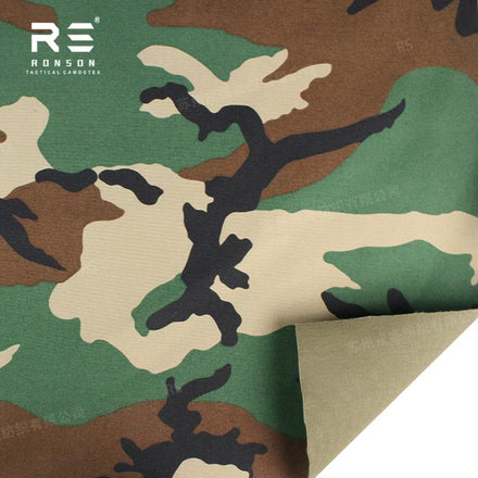 US M81 Woodland Camouflage 500D/1050D Laminated Ranger Green Squadron Fabric Woven Nylon Cordura Laser Cut PU Molle Bags