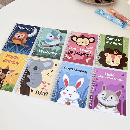 Wholesale Custom Small Spiral Pocket Notebook Notepad Back to School Gift Children Students Kawaii Stationery Memo Note Pads