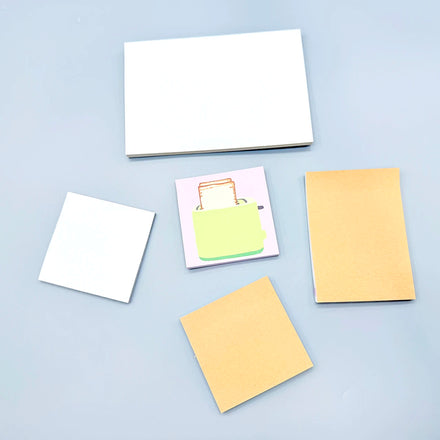 Cute Custom Cardboard Kraft Paper Notepad Memo Pad Sticky Notes Tab Set Kawaii Student with Custom Logo