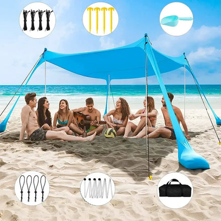 Four - Sided Elastic Beach Camping Tent Outdoor Sun - Protection Canopy for Cooling & Shade