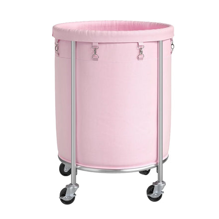 29Gal Round Laundry Sorter with Wheels Rolling Laundry Cart with Removable Bag for Laundry Room