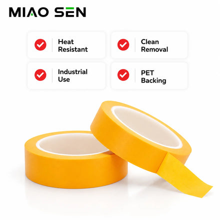 Writable High Temperature Crepe Paper Masking Tape Silicone Single Waterproof PET Tape Custom Logo Automotive Painting