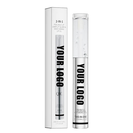 Custom Logo Box Private Label Manufacturers Fashion Cosmetic Products Lipstick Peelable Dual-Head Patent Design Lip Gloss Lip