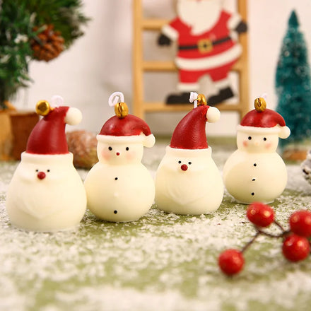 Handmade Modern Festive Christmas Bell Santa Claus Soy Wax Aromatherapy Art Candle for Holiday Use Wholesale Supplies