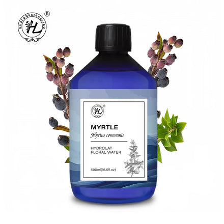 Common Myrtle Hydrosol - Hydrolat for Skin Face Diffuser - 100% Pure Natural Floral Water Steam Distilled | OEM 500mL