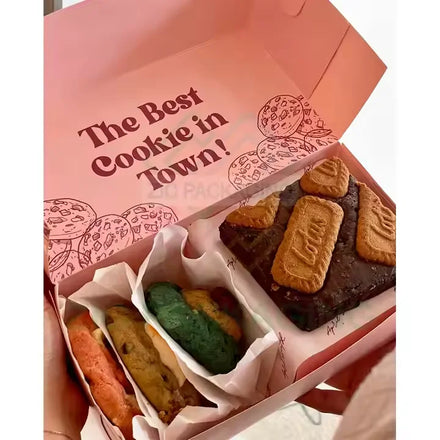 Eco Friendly Customized Sushi Cake Pastry Bakery Plastic Bag Wrapping Packaging Brownie Paper Packing Box Cookie Packaging