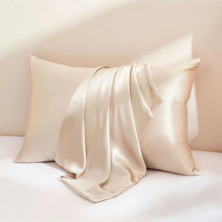New Arrival Luxury Silk Pillowcase Silk Hair Scrunchies and Sleep Mask Set Custom Embroidery Silk