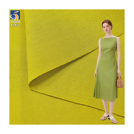 A2422 140g/m² 55% Cotton 45% Lyocell Washed Cotton Plain Poplin Fabric Soft and Skin-Friendly Shirt Dress Fabric