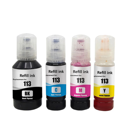 Tatrix epson T113 113 Compatible Bottle Refill Bulk Ink for Epson Ecotank ET-5150 ET5800 Etc