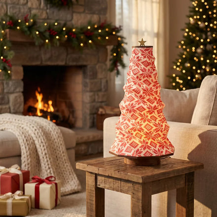 Christmas Tree Decorative Lamp Elegant Folding Table Kerstboom Night Light Crafted Wood Gift Box Set Company Gifts for Guests