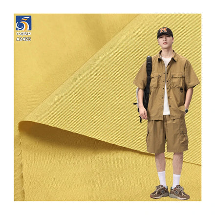 A2425 200g/m² 60% Cotton 40% Modal Blend Fine Twill Fabric Skin-Friendly and Breathable Shirt Wide-Leg Pants Twill Fabric