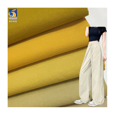 A2430 160g/m² 65% Cotton 35% Nylon Blended Thickened Plain Poplin Fabrics 50s Windbreaker Shorts Poplin Cotton Fabric