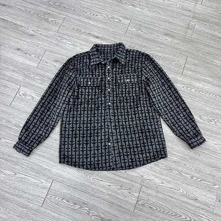 Custom Wool Long Sleeve Polo Shirts Clothing Manufacture Button Polo Shirts Men Fashion Personality Design Sense Polo Shirts