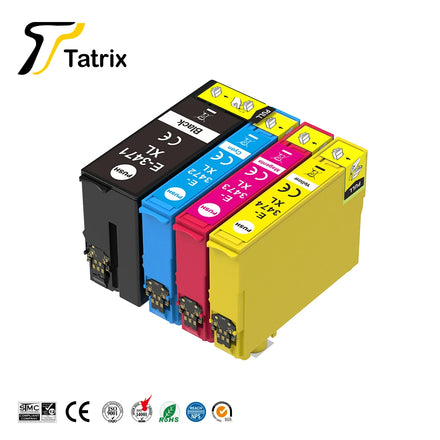 Tatrix epson 34XL T3471 T3472 Germany Warehouse Spot Compatible Ink Cartridge for epson WF-3720DWF/3725DWF