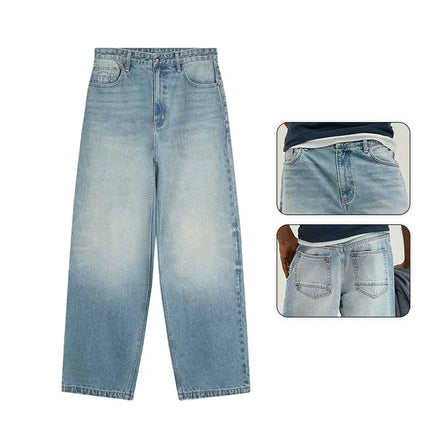 Men's Stylish 70s-Inspired Kick Flare Jeans Sky Blue Casual Outfits for Autumn Winter Denim Flare Pants Colored