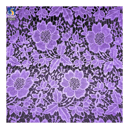 YX925 130gsm Polyester Embroidery Milk Silk Water-Soluble Embroidery Lace Fabric Woven Hollow Accessories Lace Fabric