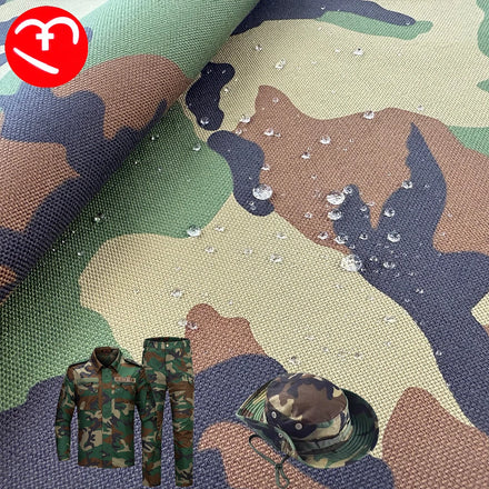500D 1000D Nylon 66 Cordura US M81 Woodland Camouflage Oxford Fabric Cold Resistant Tear Resistant Waterproof IRR for Backpack