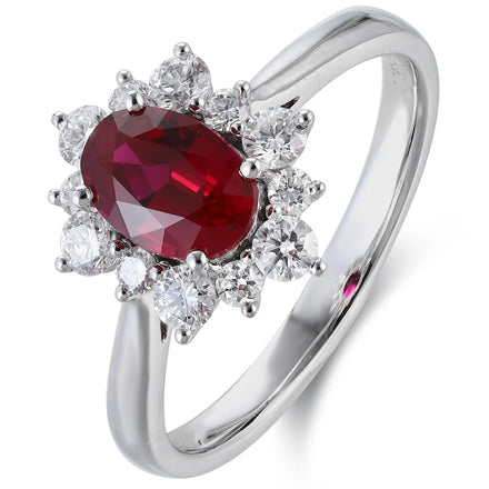 Luster Certified Lab Grown Ruby Platinum Engagement Rings 2025 Trends Wedding Ring for Women's Anniversary Jewelry