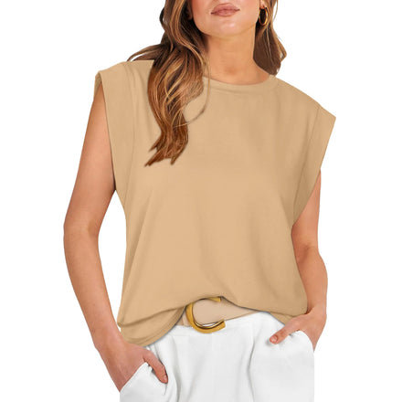 Summer New Collection Women's Striped Round Neck Loose ShortSleeve Camisole 2025 Ladies Tops for Women Fashion Women's Clothing