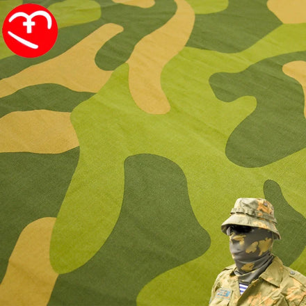 Norwegian Jungle Camouflage Fabric Poly Cotton Plaid Waterproof Tear-Resistant Ripstop Clothing Fabric Tactics Fabric