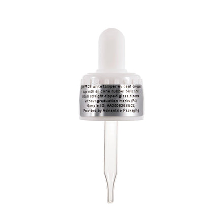 Best Price Thermoplastic Rubber Glass Pipette Droppers Smooth White Glass Dropper for Glass Syrup Bottle