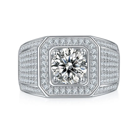2.0CT Moissanite Engagement Rings for Women VVS Certificate 925 Sterling Silver Fine Jewelry