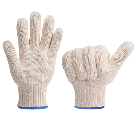 Cotton Oven Mitts & Heat Resistant Gloves 932F with Anti-slip Easily Cleaned for BBQ Kitchen Cooking Baking Welding