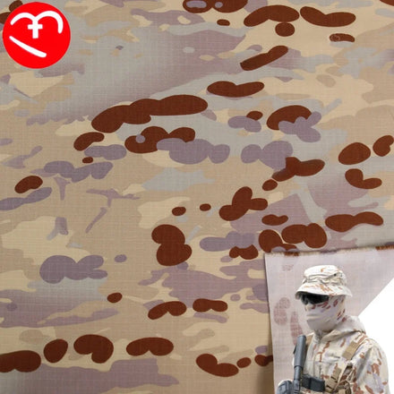 AMCU New Australian Desert Camouflage Nylon Cotton Plaid Ripstop NYCO5050 Tactical Outdoor Waterproof Clothing Apparel Fabric