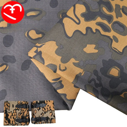 Factory Oak Leaf Autumn and Winter Camouflage Nylon Cotton Waterproof Ripstop Plaid Tactical Outdoor Clothing Bag Hat Fabric