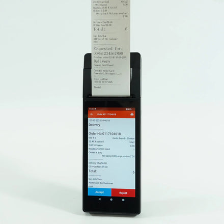 6 Inch Android 14 Handheld POS Terminal with High-Performance CPU and 58mm Printer for Restaurant Use