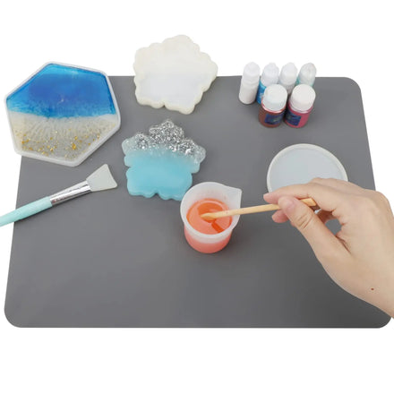 2pcs 40*30cm Silicone Craft MatNonstick and Easy to CleanHeat Resistant Sheet for Jewelry Casting Epoxy Resin Painting.