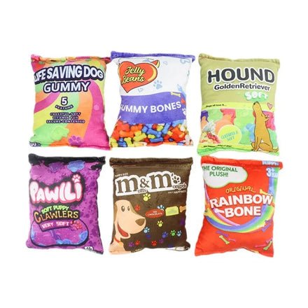 New Eco-friendly Waterproof Dog Tooth Grinding Toys Pet Paper Sounding Toys Plush Potato Chips Simulation Bite-resistant Toys