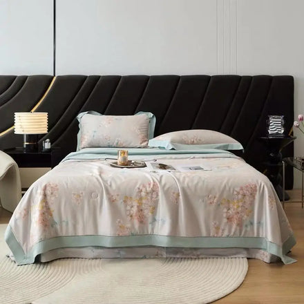 Wholesale Pink Lyocell Cotton Home Textiles Duvet Cover 4pcs Digital Printing Bed Fitted Sheets Designer Bedding Set