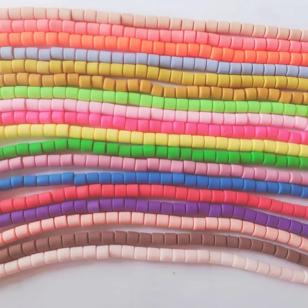 Hot Selling 6mm Flat Circular Polymer Clay Beads DIY Ceramic Jewelry for Earrings Necklaces Bracelets Loose Beads Wholesale