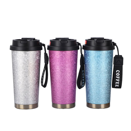 IMOGY 500ml Luxury Design Thermos Water Cup Handy Double-Layered Pure Titanium Vacuum Insulated Coffee Mug for Office