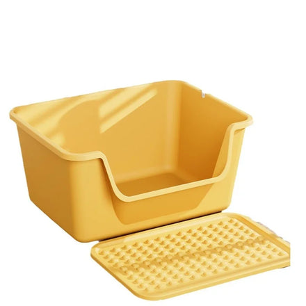 Wholesale Eco-Friendly Sustainable Square Plastic Cat Litter Box with 65L Capacity and Scoop Large Space Design for Cats