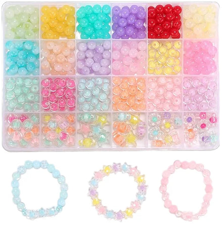 24-Color Round Preppy Heishi Clay Ceramic Porcelain Beads Kit Model TGC-20427 for Jewelry Bracelet & Necklace Making DEE.LUN