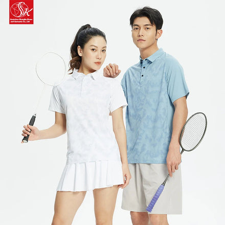 SK Custom Sweatshirt for Men & Women 105g Thin Jacquard Knitted Fabric Quick-Drying Fitness for Polo Shirt Cool Breathable Lapel
