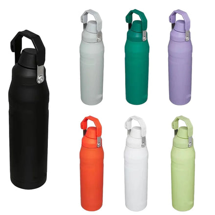 Custom Logo 304 Stainless Steel Water Bottle Flask Portable Handle for Outdoor Sports Travel Modern Design Vacuum Wholesale
